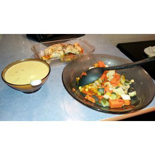 Cuisses de poulet sauce champignons et ses légumes
